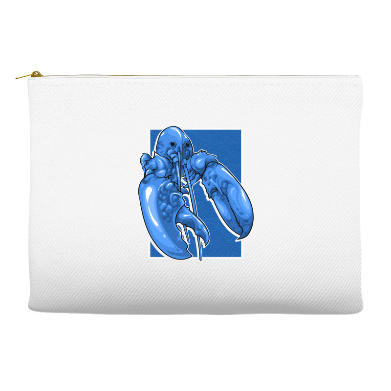 Funny Jumpscare Lobster Meme Blue Crustacean Pullo Accessory Pouches | Artistshot