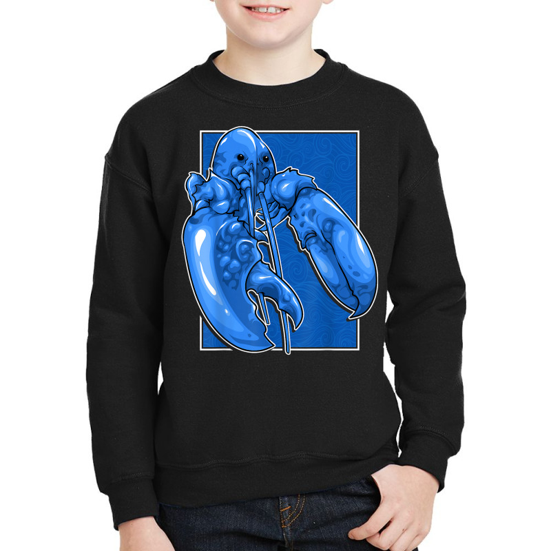 Funny Jumpscare Lobster Meme Blue Crustacean T Shi Youth Sweatshirt | Artistshot