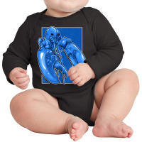 Funny Jumpscare Lobster Meme Blue Crustacean T Shi Long Sleeve Baby Bodysuit | Artistshot