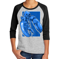 Funny Jumpscare Lobster Meme Blue Crustacean T Shi Youth 3/4 Sleeve | Artistshot