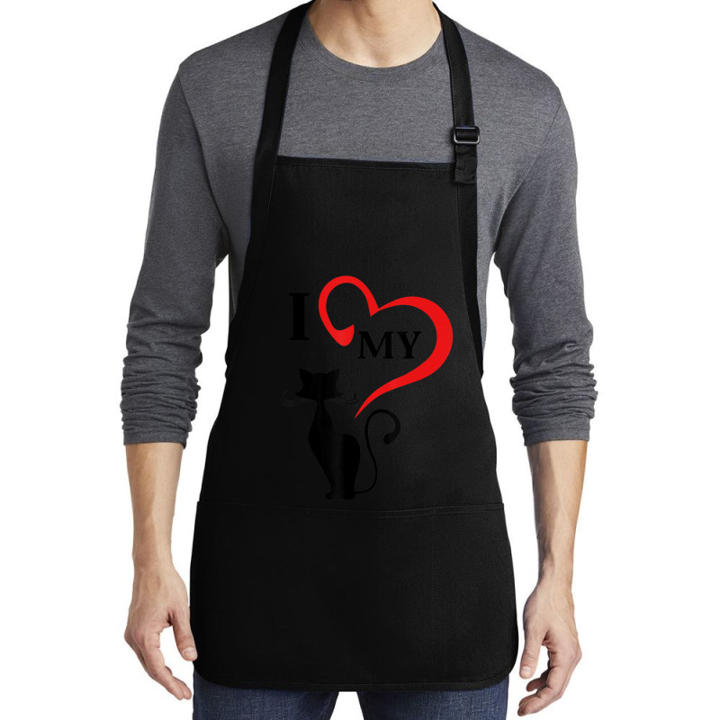 I Love My Cat Not You Medium-length Apron | Artistshot