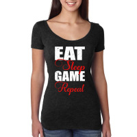 Limited Edition Eat, Sleep, Game And Repeat-cwobu Women's Triblend Scoop T-shirt | Artistshot