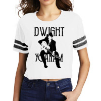 Dwight   Black Stencil Scorecard Crop Tee | Artistshot