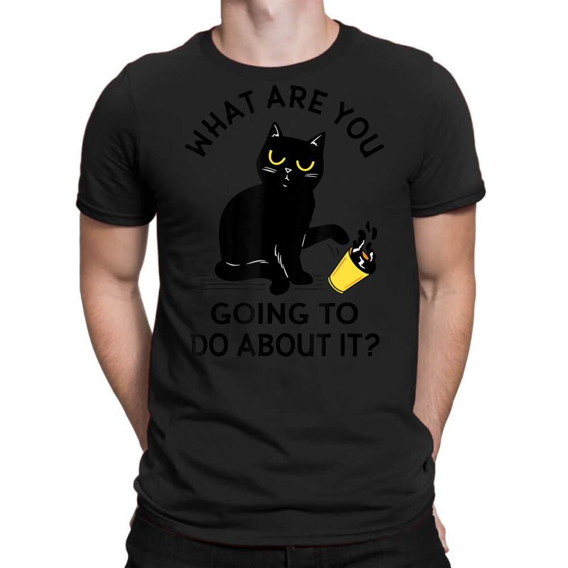 Sarcastic Outfit Angry Black Cat T-shirt | Artistshot