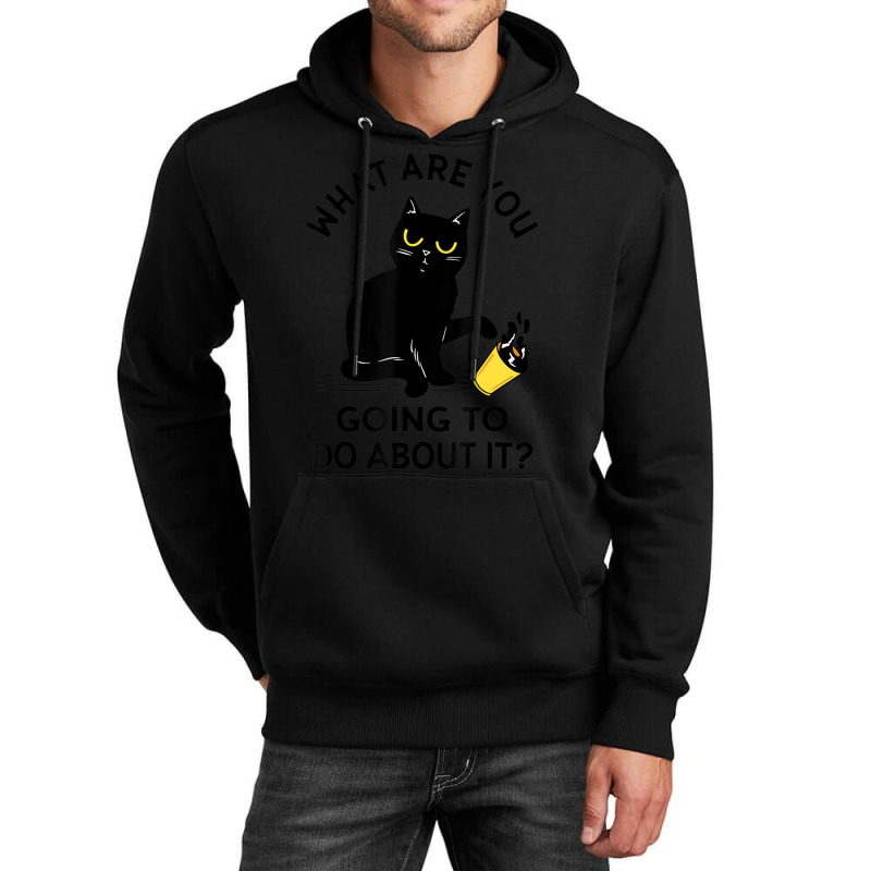 Sarcastic Outfit Angry Black Cat Unisex Hoodie | Artistshot