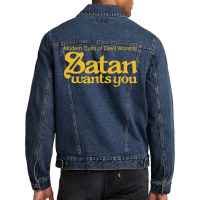 Satan Wants You Men Denim Jacket | Artistshot