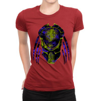 Soldier Predator Blue Yellow Ladies Fitted T-shirt | Artistshot