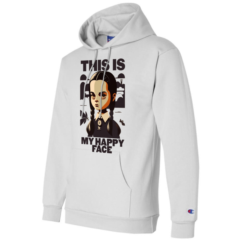 This Is My Happy Face   Wednesday 2 Champion Hoodie | Artistshot