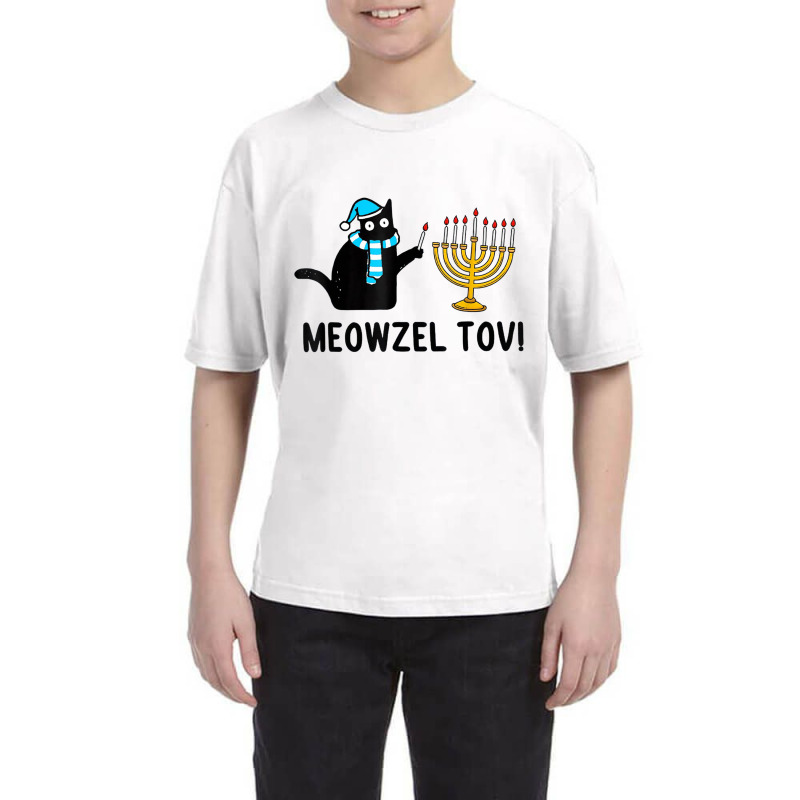 Meowzel Tov Chanukah Jewish Cat Owner Ugly Hanukka Youth Tee | Artistshot