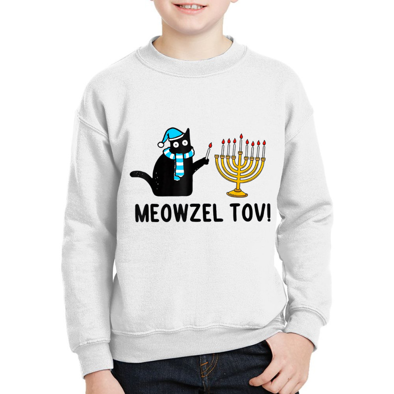 Meowzel Tov Chanukah Jewish Cat Owner Ugly Hanukka Youth Sweatshirt | Artistshot