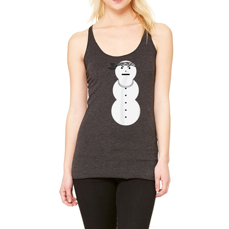 Angry Snowman With A Silver Necklace T Shirt Racerback Tank by ardylanda | Artistshot