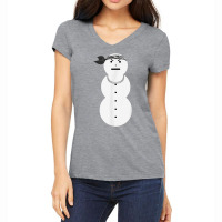 Angry Snowman With A Silver Necklace T Shirt Women's V-neck T-shirt | Artistshot