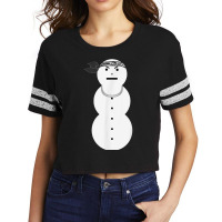 Angry Snowman With A Silver Necklace T Shirt Scorecard Crop Tee | Artistshot