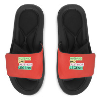 Author Funny Husband Dad Legend Cute Fathers Day D Slide Sandal | Artistshot