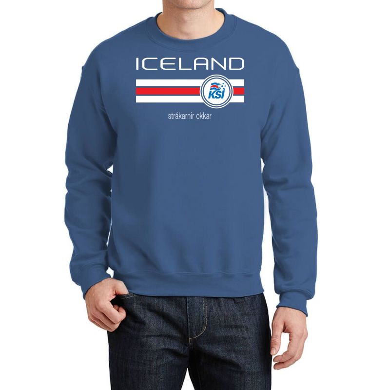 Football   Iceland (home Blue) Crewneck Sweatshirt by dugreprudens | Artistshot