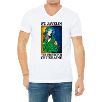 Saint Javelin Protector Of Support V-neck Tee | Artistshot