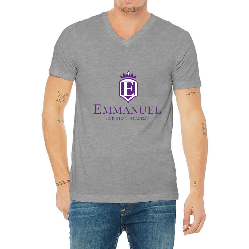 Emmanuel Christian Academy V-Neck Tee by QianzyLulu | Artistshot