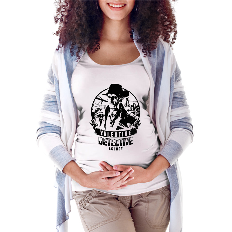 Valentine Detective Agency Maternity Scoop Neck T-shirt by Singalemez | Artistshot