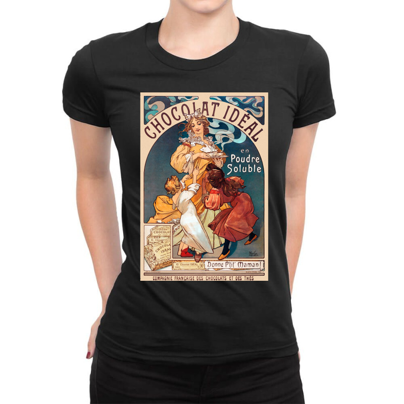 Trending Chocolat Idéal France Art Nouveau Vintag Ladies Fitted T-Shirt by rebeccacameron | Artistshot