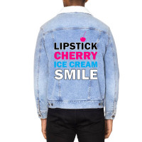 Lipstick Cherry Retro Unisex Sherpa-lined Denim Jacket | Artistshot