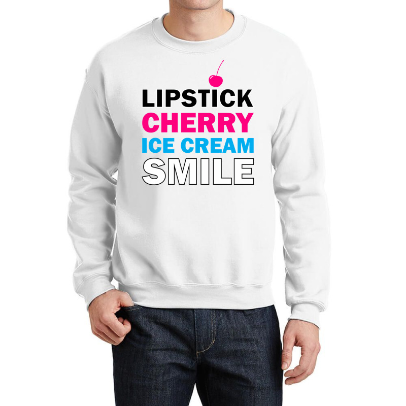 Lipstick Cherry Retro Crewneck Sweatshirt by dallycoplina | Artistshot