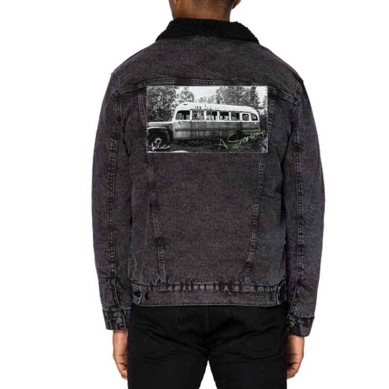 Magic Bus Unisex Sherpa-Lined Denim Jacket by dallycoplina | Artistshot