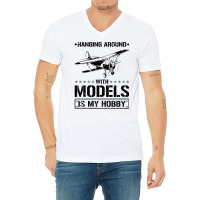 Hanging Around Model Airplane Travel V-neck Tee | Artistshot