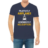 Helicopter Legend Airplane Pilot Aviation Aircraft V-neck Tee | Artistshot