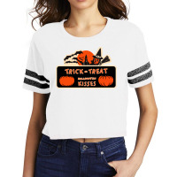 Trick Or Treat — halloween Kisses Scorecard Crop Tee | Artistshot