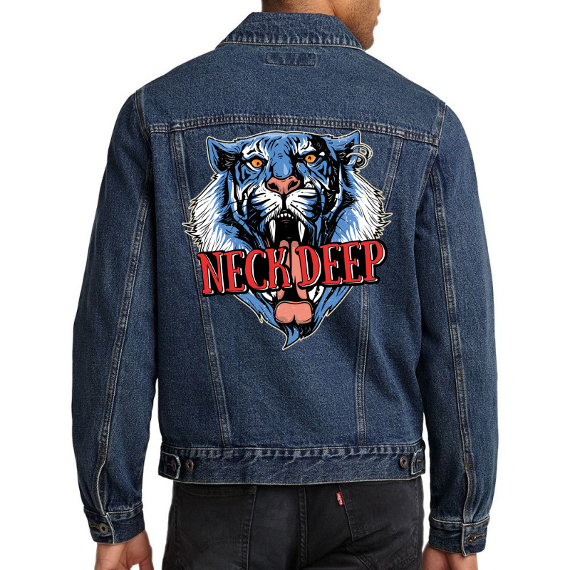 Neck Deep   Tiger Men Denim Jacket by dallycoplina | Artistshot