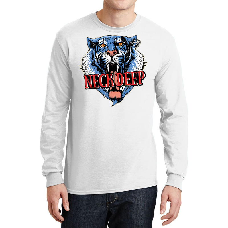 Neck Deep   Tiger Long Sleeve Shirts by dallycoplina | Artistshot