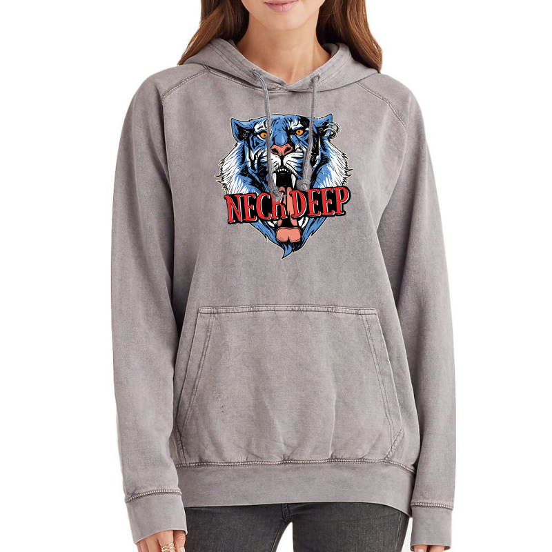 Neck Deep   Tiger Vintage Hoodie by dallycoplina | Artistshot