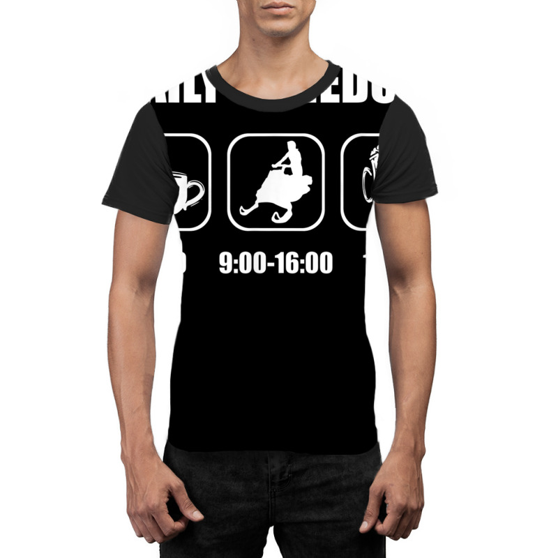 Snowmobile Sledding Snow   Daily Schedule Snowmobi Graphic T-shirt | Artistshot