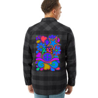 Peace And Love Flowers And Stars Hippie Design Flannel Shirt | Artistshot