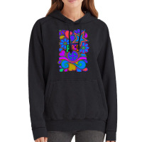 Peace And Love Flowers And Stars Hippie Design Vintage Hoodie | Artistshot