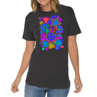 Peace And Love Flowers And Stars Hippie Design Vintage T-shirt | Artistshot