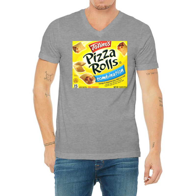 Pizza Rolls Combination V-Neck Tee by dallycoplina | Artistshot