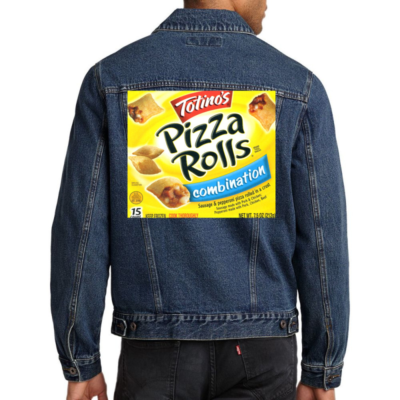 Pizza Rolls Combination Men Denim Jacket by dallycoplina | Artistshot