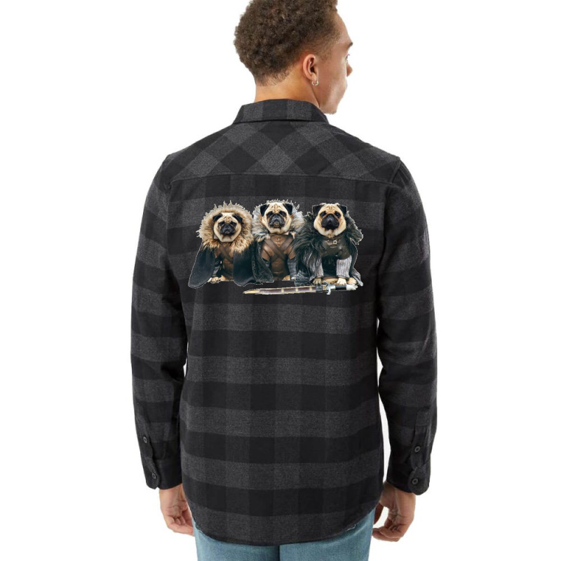 Pug Of Thrones Flannel Shirt by dallycoplina | Artistshot