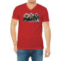 Pug Of Thrones V-neck Tee | Artistshot