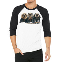 Pug Of Thrones 3/4 Sleeve Shirt | Artistshot