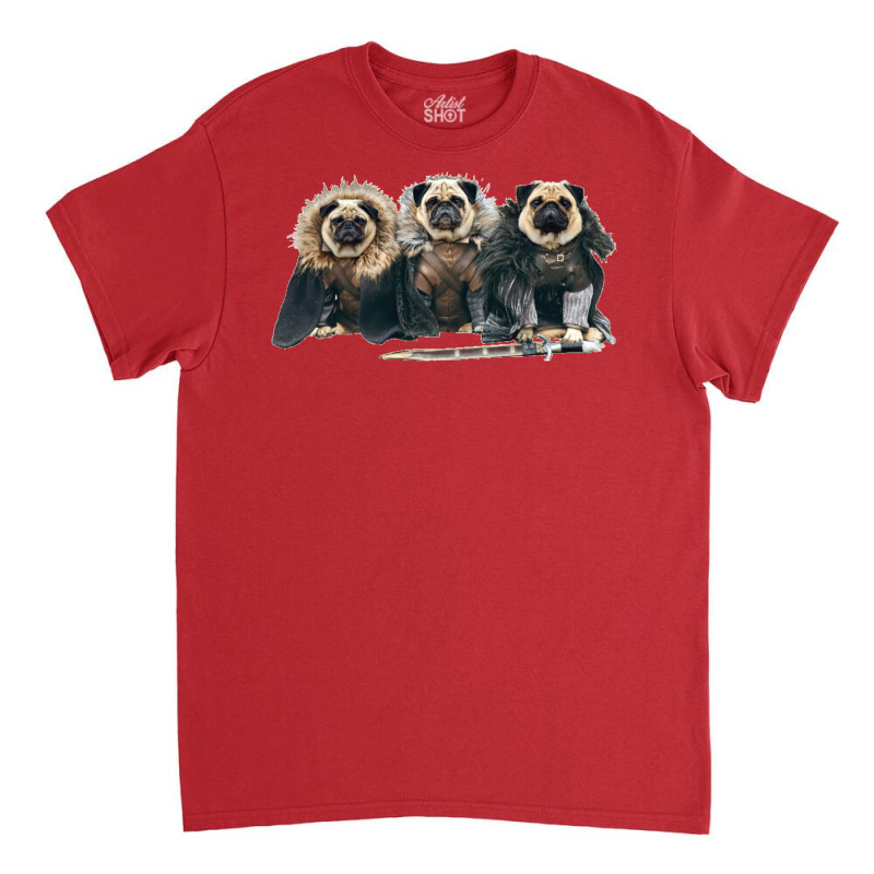 Pug Of Thrones Classic T-shirt by dallycoplina | Artistshot