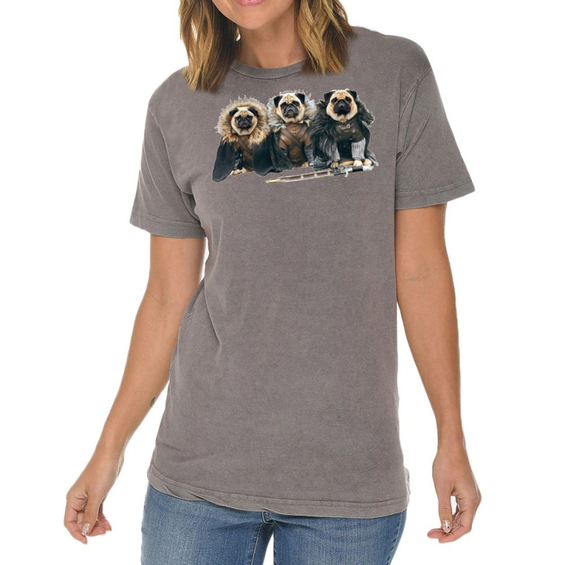 Pug Of Thrones Vintage T-Shirt by dallycoplina | Artistshot