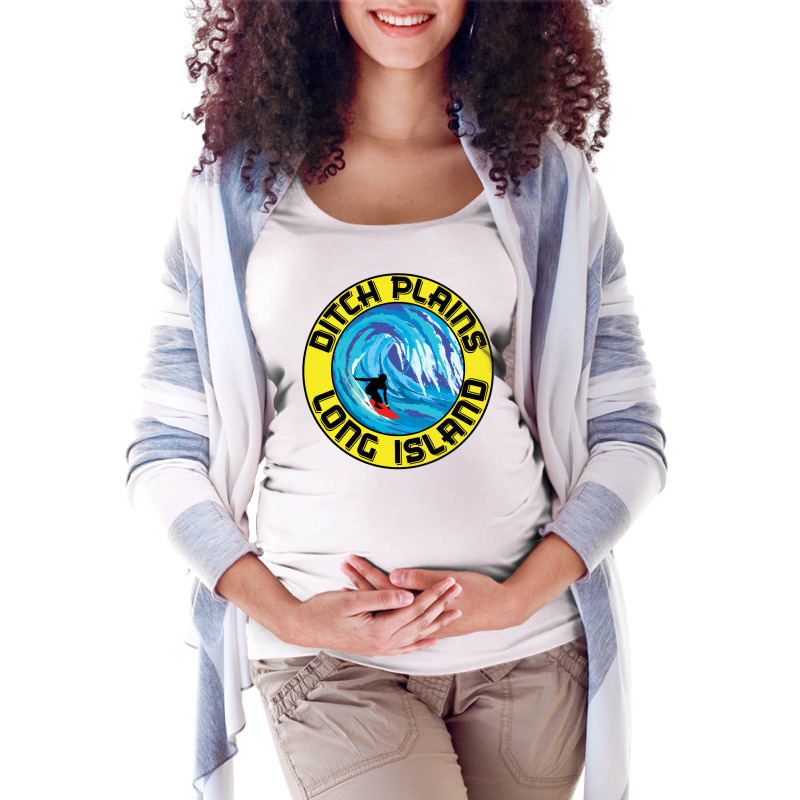 Surfing Ditch Plains Long Island New York Surf Sur Maternity Scoop Neck T-shirt by juareztoews2 | Artistshot