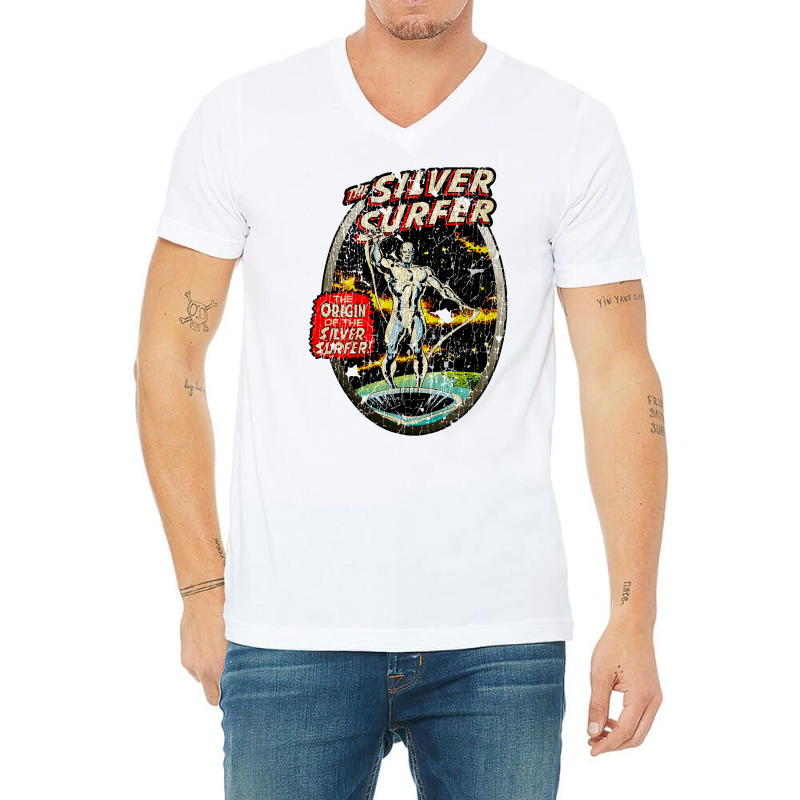 Silver Surf 1978 Cartoons Vintage V-Neck Tee by dallycoplina | Artistshot