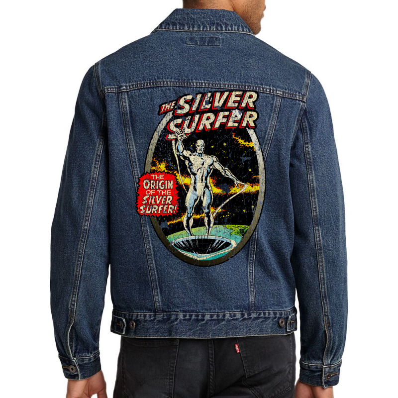 Silver Surf 1978 Cartoons Vintage Men Denim Jacket by dallycoplina | Artistshot