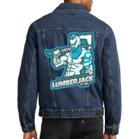 Unleash Your Inner Lumberjack Blue Men Denim Jacket | Artistshot