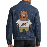 Hot Trend Dripping Zombie Bear Men Denim Jacket | Artistshot