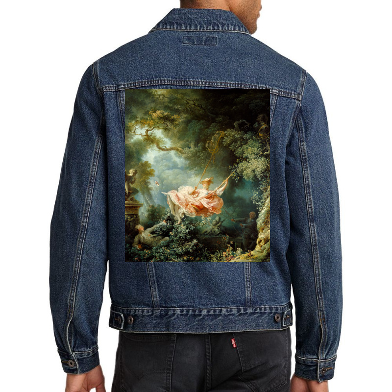 The Swing Jean Honore Fragonard Men Denim Jacket by dallycoplina | Artistshot