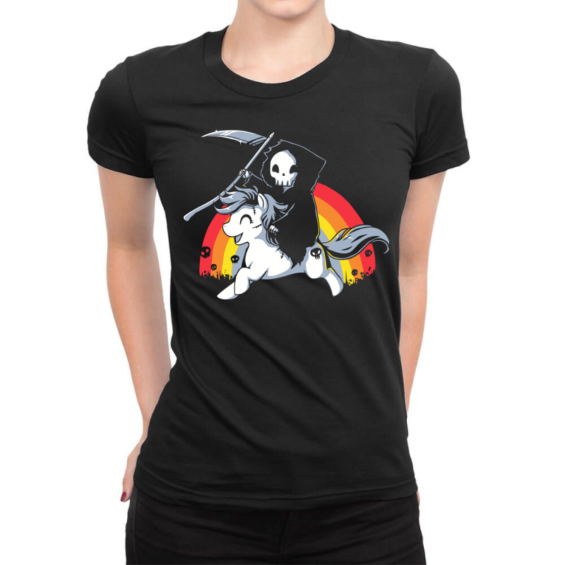 Death Is Magic Ladies Fitted T-Shirt by Mash-Art | Artistshot